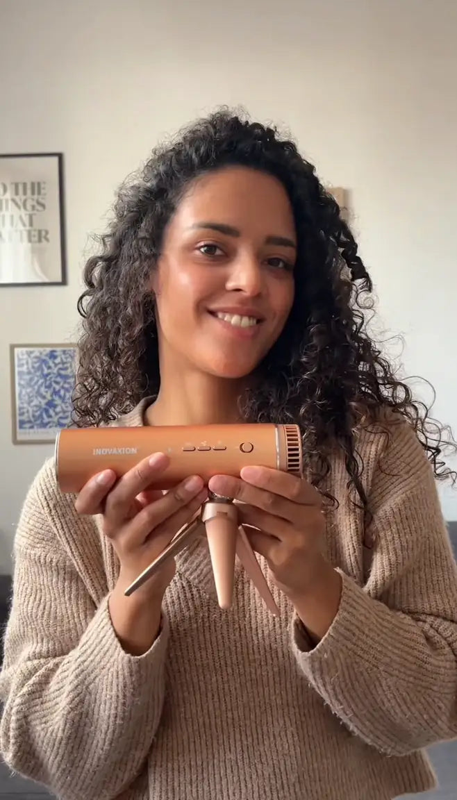 Morning, unheld — hands-free hair dryer video
